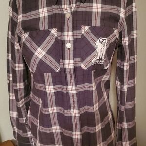 Harley-Davidson Purple Plaid Button Down Shirt